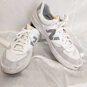 New Balance The Court Line CT300 White and Gray Sneakers
